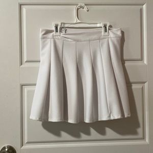 Short white tennis skirt
